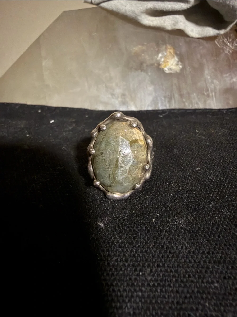 Sterling Silver Labradorite Statement Ring - size 6 Sandy Rubin San Francisco